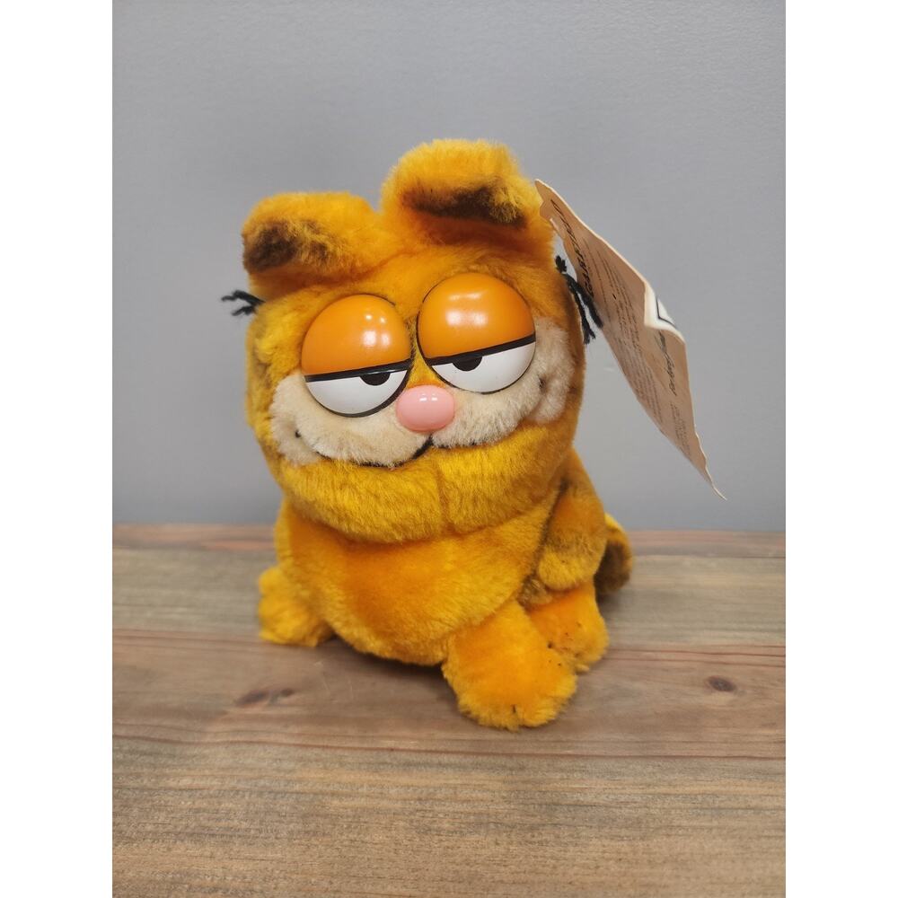 Rare 1981 Dakin Garfield Sitting 6.5” Cat Stuffed Animal Plush Toy Korea Tags